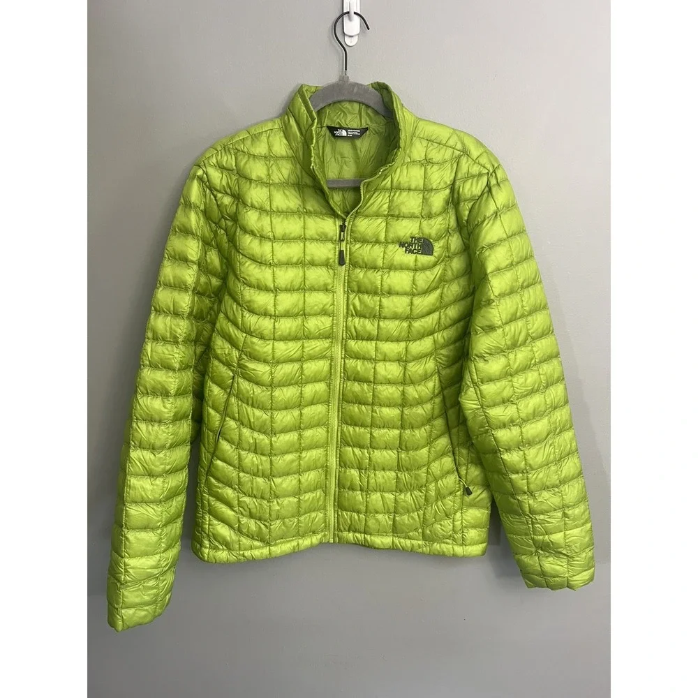 The North Face Mens MED Thermoball Puffer Jacket Lime Green